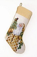 Pear and Gold Santa